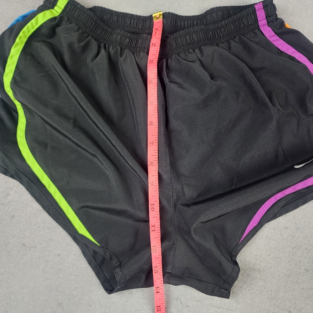 Nike Dri Fit Black Shorts with Colorful Trim Womens Medium Activewear - Picture 14 of 15